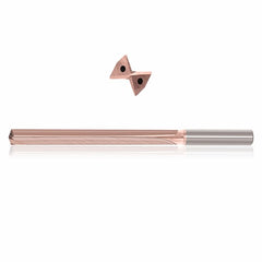 0.4844 mm Dia. × 14 mm Shank × 182 mm Flute Length × 230 mm OAL, 12xD, 130°, ZircoPlus, 2 Flute, Coolant Thru, h6, Cylindrical, Solid Carbide Drill - Exact Industrial Supply