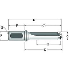 22040S-150F Spade Blade Holder - Straight Flute- Series 4 - Caliber Tooling