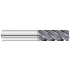 3/8 x 3/8 x 2 x 4 OAL .020 C/R 5 Flute Carbide End Mill - Round Shank-AlCrN Coated - Caliber Tooling