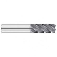 3/8 x 3/8 x 2 x 4 OAL .020 C/R 5 Flute Carbide End Mill - Round Shank-AlCrN Coated - Caliber Tooling