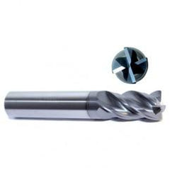 5/8" Dia. - 1-1/4" LOC - 6" OAL - .030 Radius 4 FL  S/E HP End Mill-AlTiN - Caliber Tooling