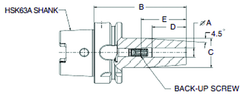 14mm HSK63A Shrink Fit Toolholder - 90mm Gauge Length - Caliber Tooling