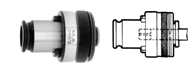 Tension & Compression Tap Adaptor - 1" NPT - Adaptor Size 3 - Caliber Tooling