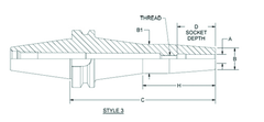 HSK100 1/2 x 6.30 - Shrink Fit Tool Holder - Caliber Tooling