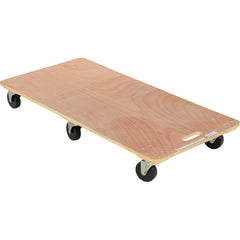 Hardwood Dolly-Solid Deck 1.2K lb 24 × 48 - Exact Industrial Supply