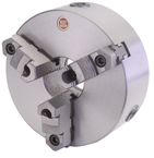 15" 3 Jaw Self Centering Scroll Chuck; Flatback; Steel Body; Top Reversible Jaw - Caliber Tooling