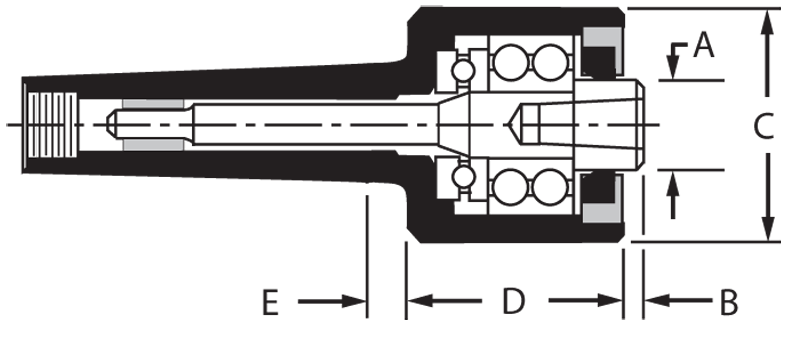 4MT Changeable Pt Body - For Point Live Center - Caliber Tooling