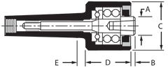 5MT Changeable Pt Body - For Point Live Center - Caliber Tooling