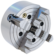 Steel Body Independent Lathe Chuck - 6" Plain Mount; 4-Jaw - Caliber Tooling