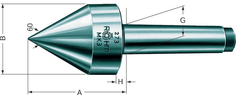 4MT HD 60° Pipe Nose - Live Center - Caliber Tooling