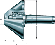 2MT HD 60° Bull Nose - Live Center - Caliber Tooling