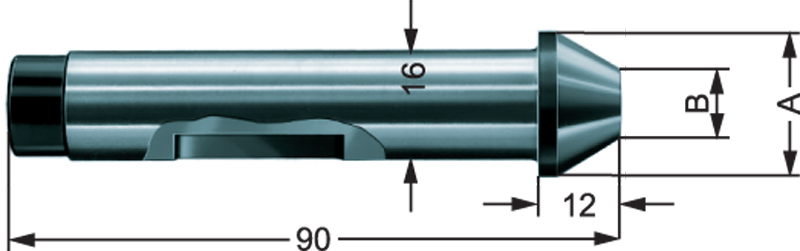 .630" Dia. - Series 680-40 - Center for Face Driver - Caliber Tooling