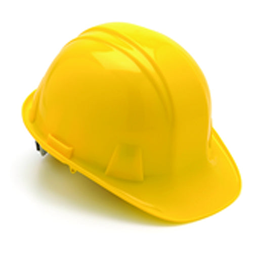 4 Point Ratchet Hard Hat, Yellow - Caliber Tooling