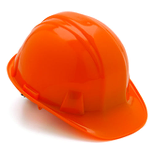 4 Point Ratchet Hard Hat, Orange - Caliber Tooling