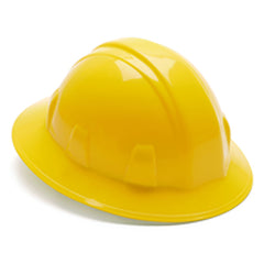 Hard Hat - Yellow Full Brim 4 Point Ratchet Style - Caliber Tooling