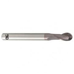 8mm Dia. - 100mm OAL - Carbide - Ball End HP End Mill-2 FL - Caliber Tooling