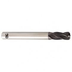 1/2 Dia. x 3 Overall Length 4-Flute .020 C/R Solid Carbide SE End Mill-Round Shank-Center Cutting-TiALN - Caliber Tooling