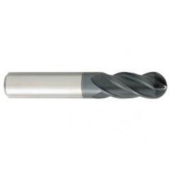 1/2" Dia. - 3" OAL - Carbide - Ball End HP End Mill-4 FL - Caliber Tooling