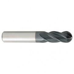 12mm Dia. - 76mm OAL - Carbide - Ball End HP End Mill-4 FL - Caliber Tooling