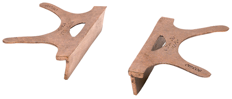 404-4.5, Copper Jaw Caps, 4-1/2" Jaw Width - Caliber Tooling