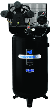 80 Gal. Single Stage Air Compressor, Vertical, Super Hi-Flo, 155 PSI - Caliber Tooling