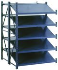 50 x 50 x 78" - Welded Frame Double Straight/Tilt Shelving Add-On Unit (Gray) - Caliber Tooling