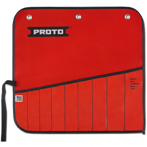 Proto Red Canvas 9-Pocket Tool Roll - Caliber Tooling