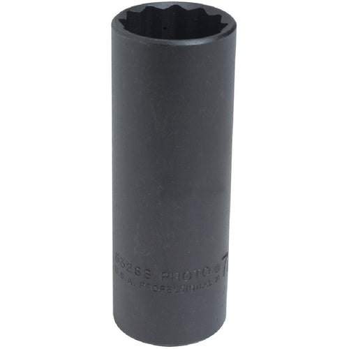 ‎Proto 1/2″ Drive Black Oxide Deep Socket 11/16″ - 12 Point - Caliber Tooling