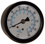 1/4 NPT Back Air Gauge 160 PSI - Caliber Tooling