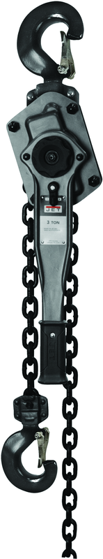 JLP-A Series 3 Ton Lever Hoist, 5' Lift & Shipyard Hooks - Caliber Tooling