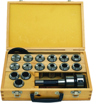 CCS-1 Mill Chuck with Collet Set and Carry case; R8 Shank; 1/8" to 1" Capacity - Caliber Tooling