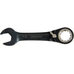 Proto Black Chrome Combination Stubby Reversible Ratcheting Wrench 6 mm - Spline