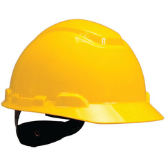 ‎3M Hard Hat with Uvicator H-702R-UV Yellow 4-Point Ratchet Suspension - Caliber Tooling