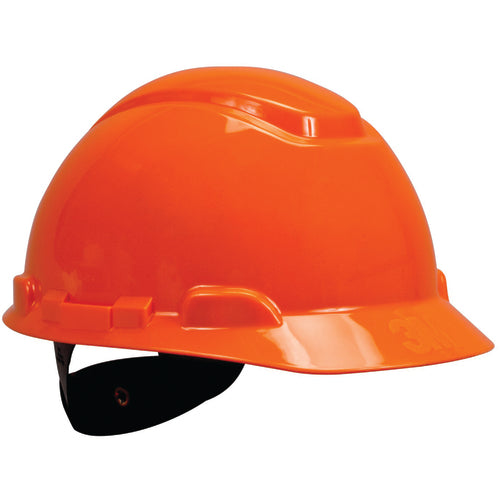 ‎3M Hard Hat with Uvicator H-706R-UV Orange 4-Point Ratchet Suspension - Caliber Tooling