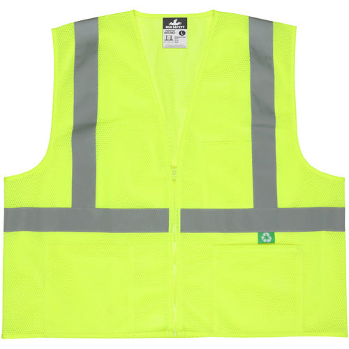 RECYC MESH VEST CLS2ZIP L