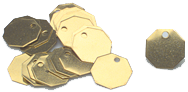 Tool Room Checks - 1-1/64" Octagon Brass - Pkg 100 - Caliber Tooling