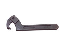 2 to 4-3/4'' Dia. Capacity - 10-1/2'' OAL - Adjustable Pin Spanner Wrench - Caliber Tooling