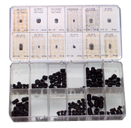 Set Screw Assortment - Fine/Coarse - 5-40 - 3/8-16 Dia - Caliber Tooling