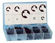 "E" Clip Assortment - 1/16 thru 7/8 Dia - Caliber Tooling