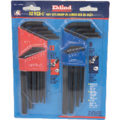 22 Pieces-0.050″-3/8″ & 1.5-10 mm Long Arm Style - Hex Key Set - Caliber Tooling