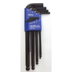 9 Pieces-1.5 mm-10 mm Long Arm Style - Ball End Hex Key Set - Caliber Tooling