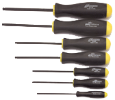 9 Piece - 1.5 - 10mm Screwdriver Style - Ball End Hex Driver Set with Ergo Handles - Caliber Tooling