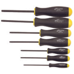 6 Pieces-1.5-5 mm Screwdriver Style - Ball End Hex Driver Set with Ergo Handles - Caliber Tooling