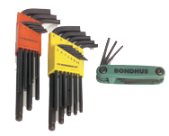 30 Piece - .050 - 3/8"; 1.5 - 10mm; & T6 - T25 Reg; Ball End; & Fold up Style - Hex Key & Torx Set - Caliber Tooling