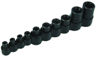 10 Piece - E-5; E-6; E-7; E-8; E-10; E-12; E-14; E-16; E-18 & E-20- Torx Socket Sets For External Bolts - Caliber Tooling