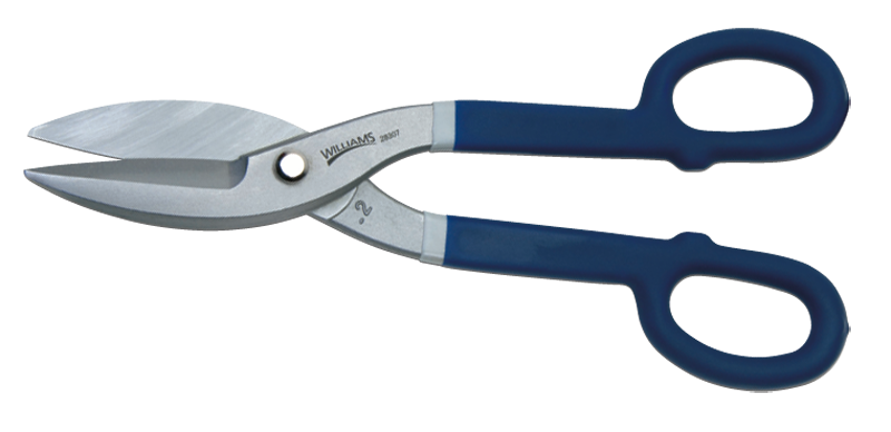 2-1/2'' Blade Length - 12'' Overall Length - Straight Cutting - Tinner Snips - Caliber Tooling