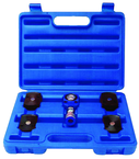 5T Hydraulic Flat Body Cylinder Kit with various height magnetic adapters in Carrying Case - Caliber Tooling