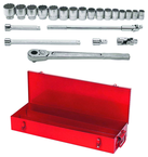 22 Piece - 3/4" Drive - 12 Point-   Socket Set in Metal Box SAE - Caliber Tooling