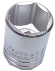 1-1/2 x 2-3/4" - 1/2" Drive - 6 Point - Standard Socket - Caliber Tooling