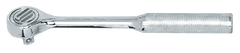 10-1/4" OAL - 1/2'' Drive - Round Head - Reversible Ratchet - Knurled Handle - Caliber Tooling